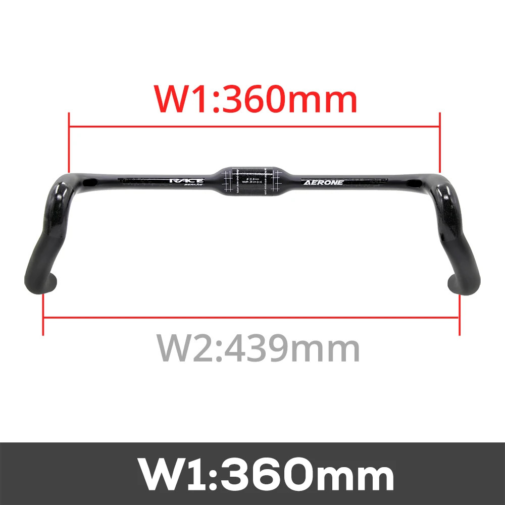 Carbon Aero Gravel Bike Handlebar Full Internal Cable 31.8mm Drop Bar