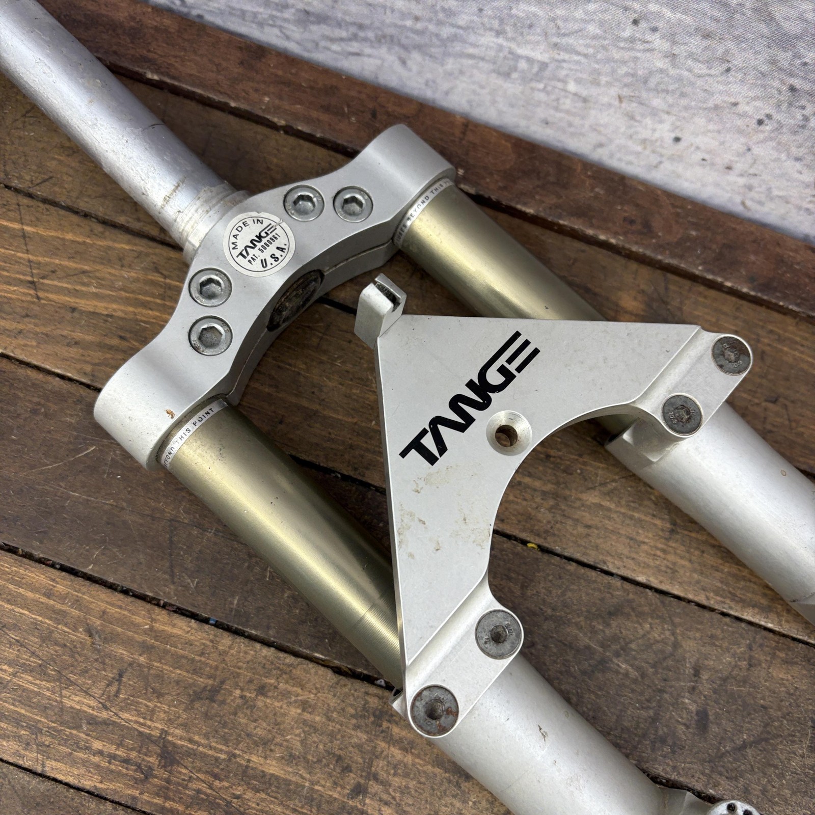 Vintage Tange Switchblades Suspension Fork PARTS 1in Threaded Stanchion Crown 26