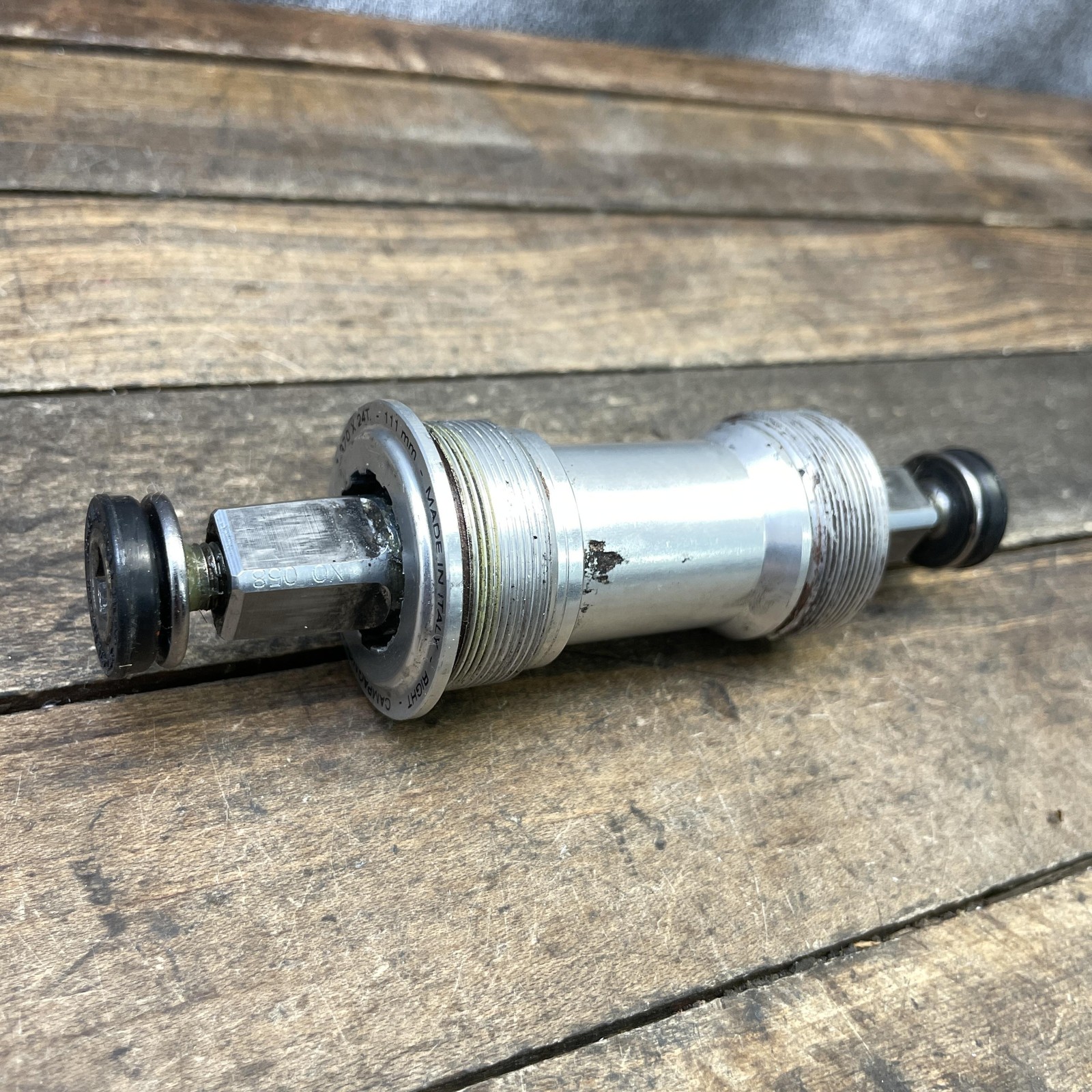 Vintage Campagnolo Chorus Bottom Bracket 68mm English 111mm ISO Square Taper
