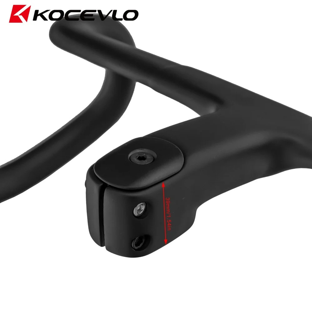 Gravel Bike Carbon Integrated Handlebar for 28.6mm with Spacers Internal Cables