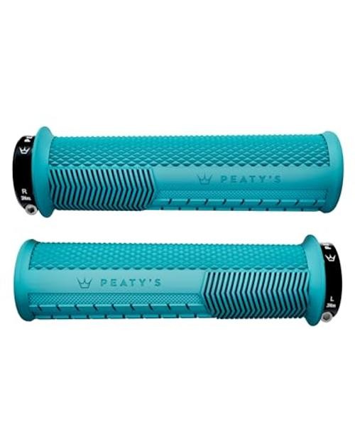 Monarch Bicycle Grips – Durable, Ergonomic Finger Bar, Thick Turquoise Knurl
