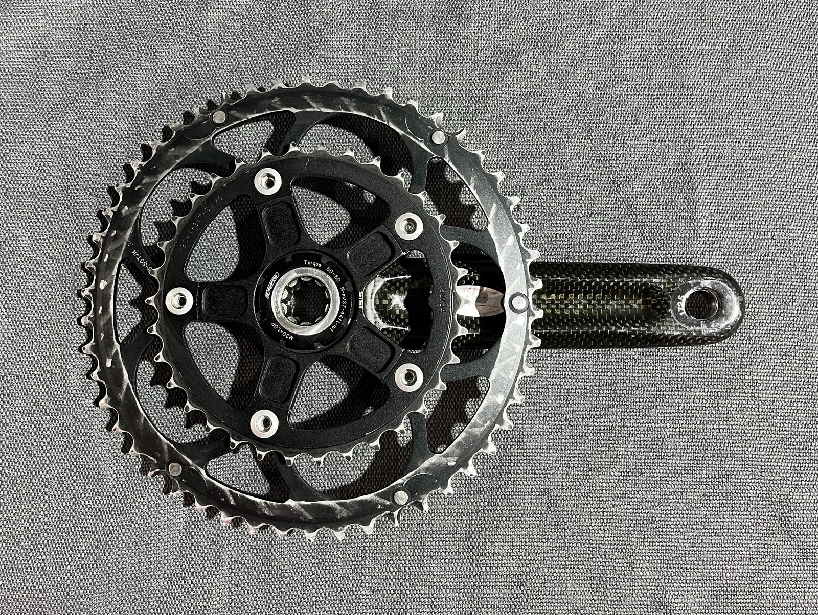 FSA Carbon Pro Compact Crankset 172.5mm 50/34T 5-Bolt 110BCD ISIS Road Bike