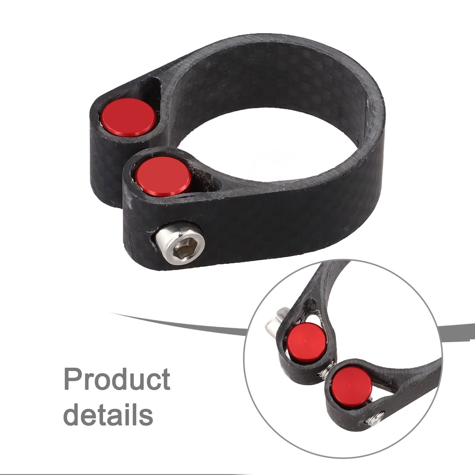 Carbon Fiber Seatpost Clamp Lock Buckle for Road and Mountain Bike Seat Tubes