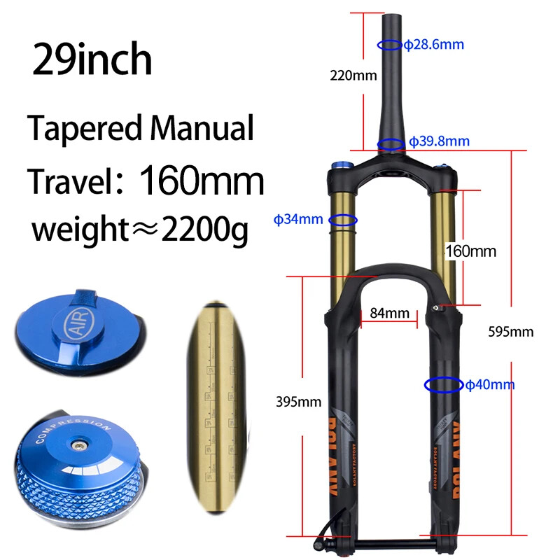 XC DH AM Mountain Bike Suspension Fork 175mm Travel Fork Thru Axle Boost Fork