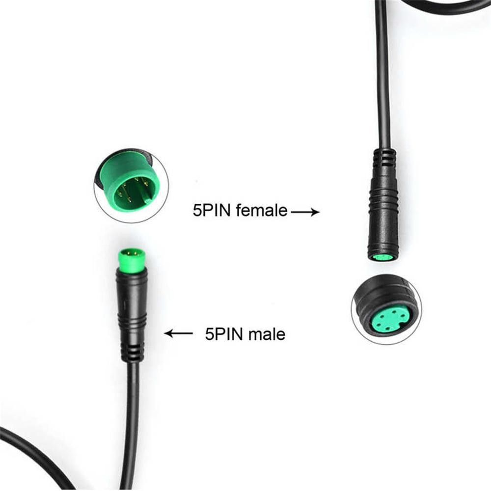 90CM E-bike KT/Bafang Display Waterproof Extension Cable Male To Female 5Pin SDE