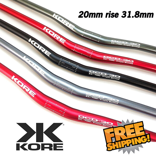 KORE OCD 20mm Rise 31.8 7050-T6 Triple Butted 760/780/800mm Wide MTB Handlebar