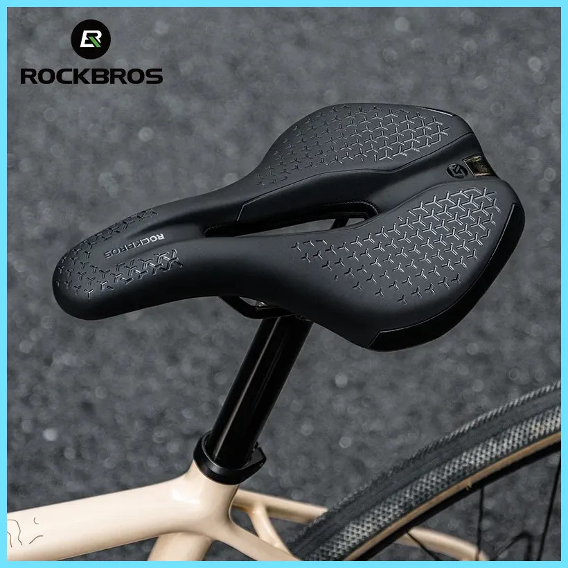 Bicycle Seat Saddle MTB Road Bike Breathable Shockproof Non-Slip Leather Cushion
