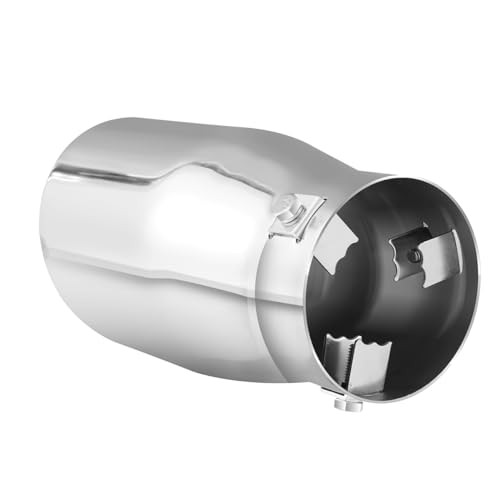 Exhaust Tip, 2-2.75 inch inlet adjustable, Fit 2»/2.25»/2.5»/2.75» Sliver