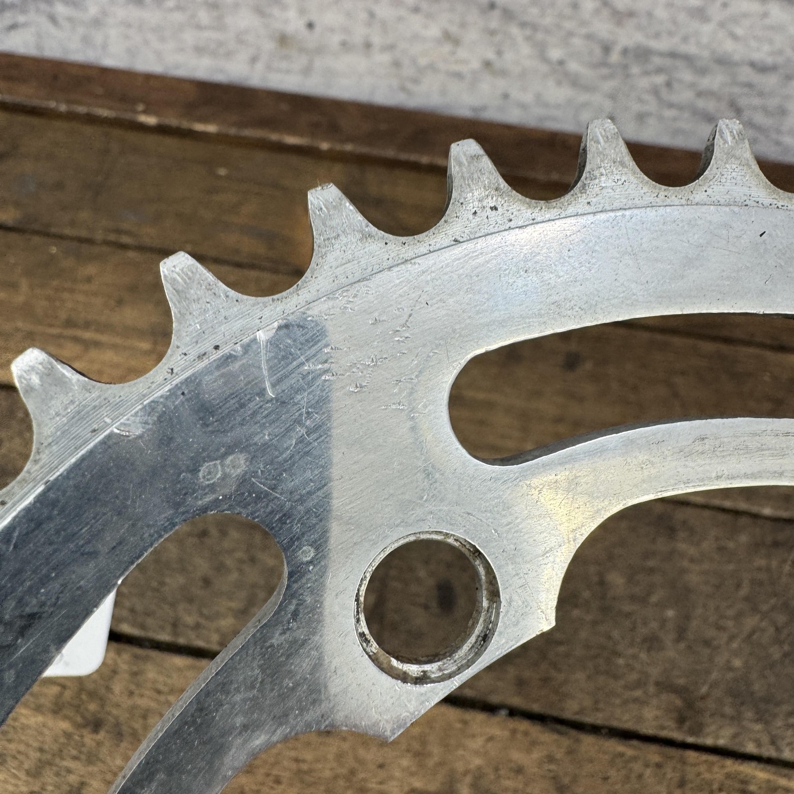 Vintage Zeus 45T Chainring 119 BCD 5-Arm Silver Aluminum Road Bike