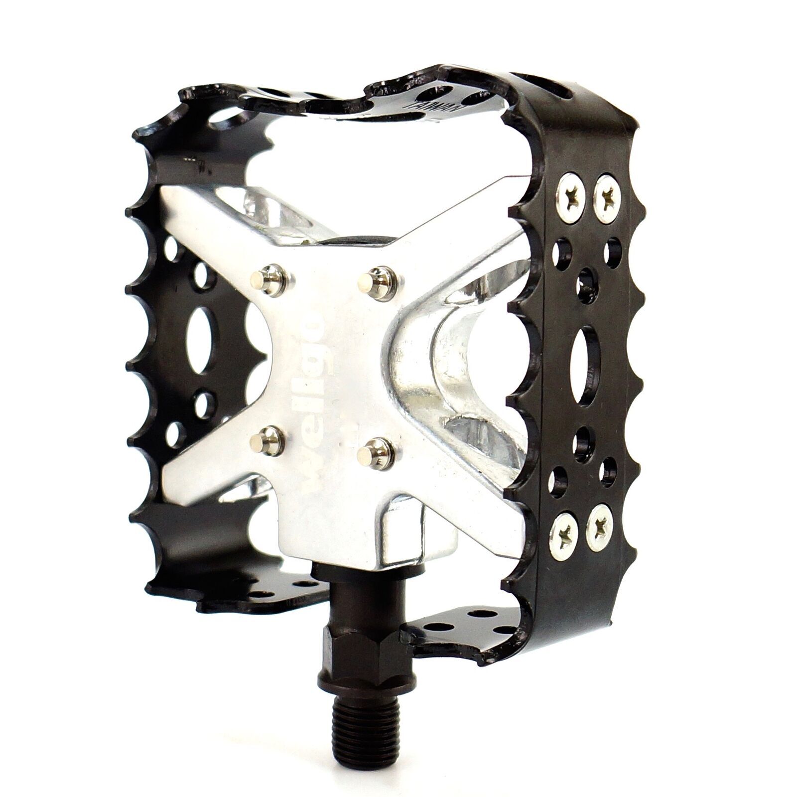 Wellgo BMX MTB Bear Trap Old school Bike Pedal 9/16″ or 1/2″ Black Blue Red Gold