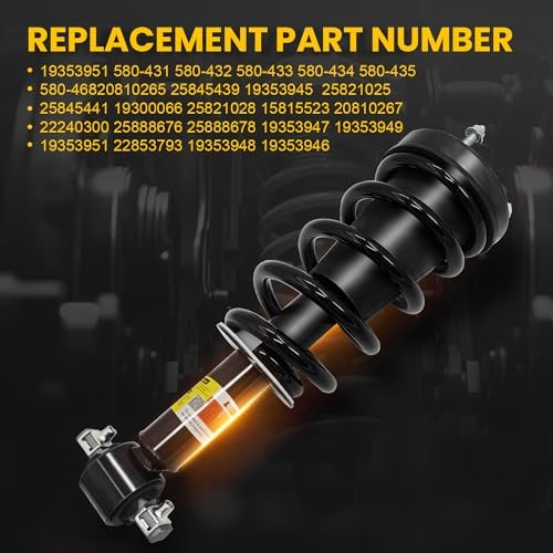 19353951 580-435 2 PCS Front Shock Absorber Assembly Compatible with Front Assy