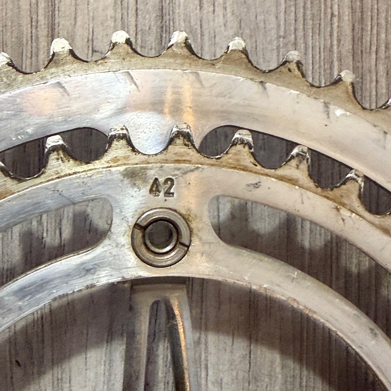 Vintage Nervar Sport Crankset BSA English 170 Double 52 42 FRENCH THREAD