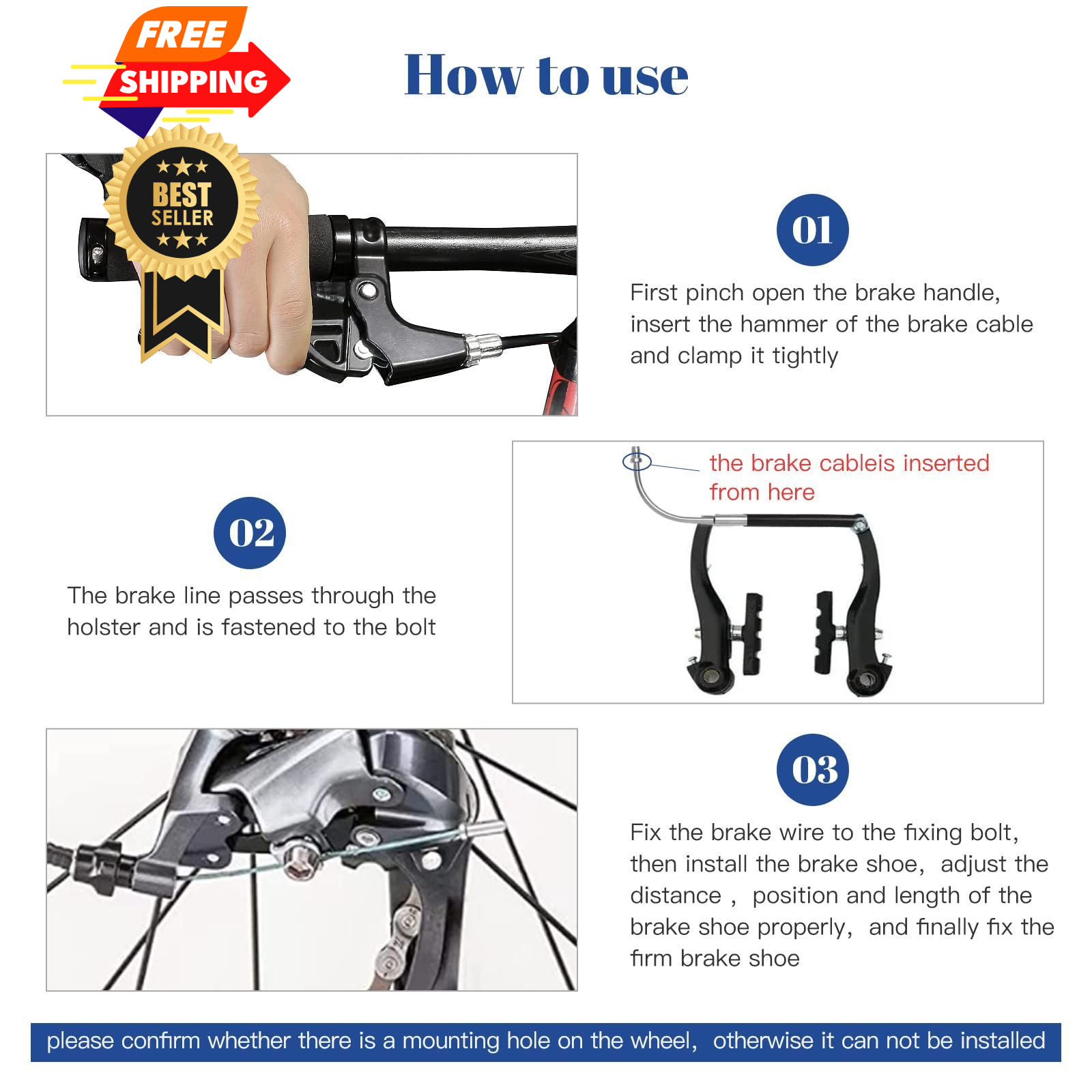 Universal Bike Brake Cable Housing Kit With 1 As shown in the picture, Black