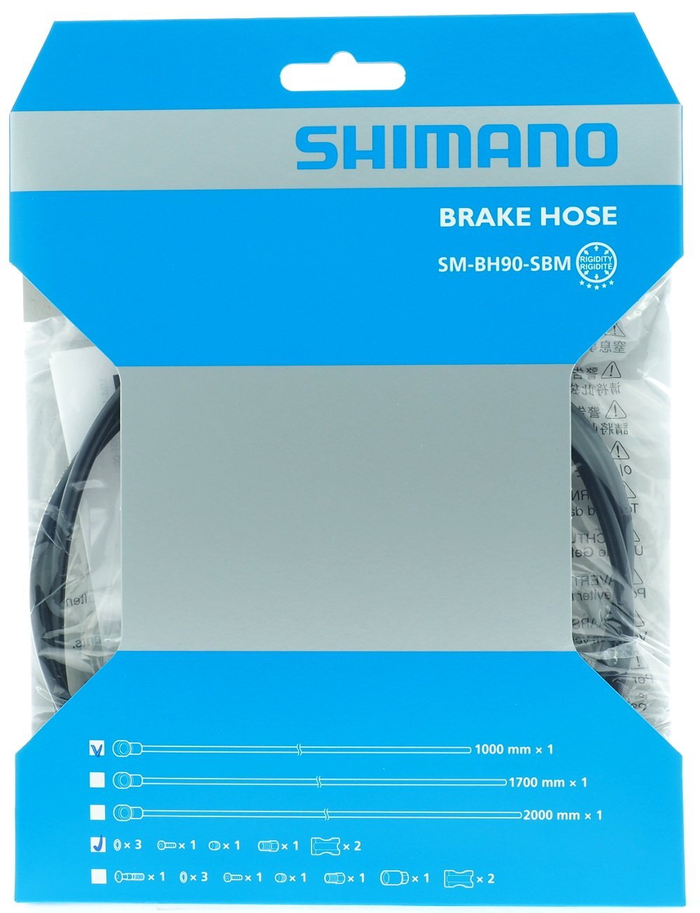 Shimano SM-BH90-SBM 1000mm Disc Brake Hose Kit XTR/XT/SLX New Color~Black Banjo