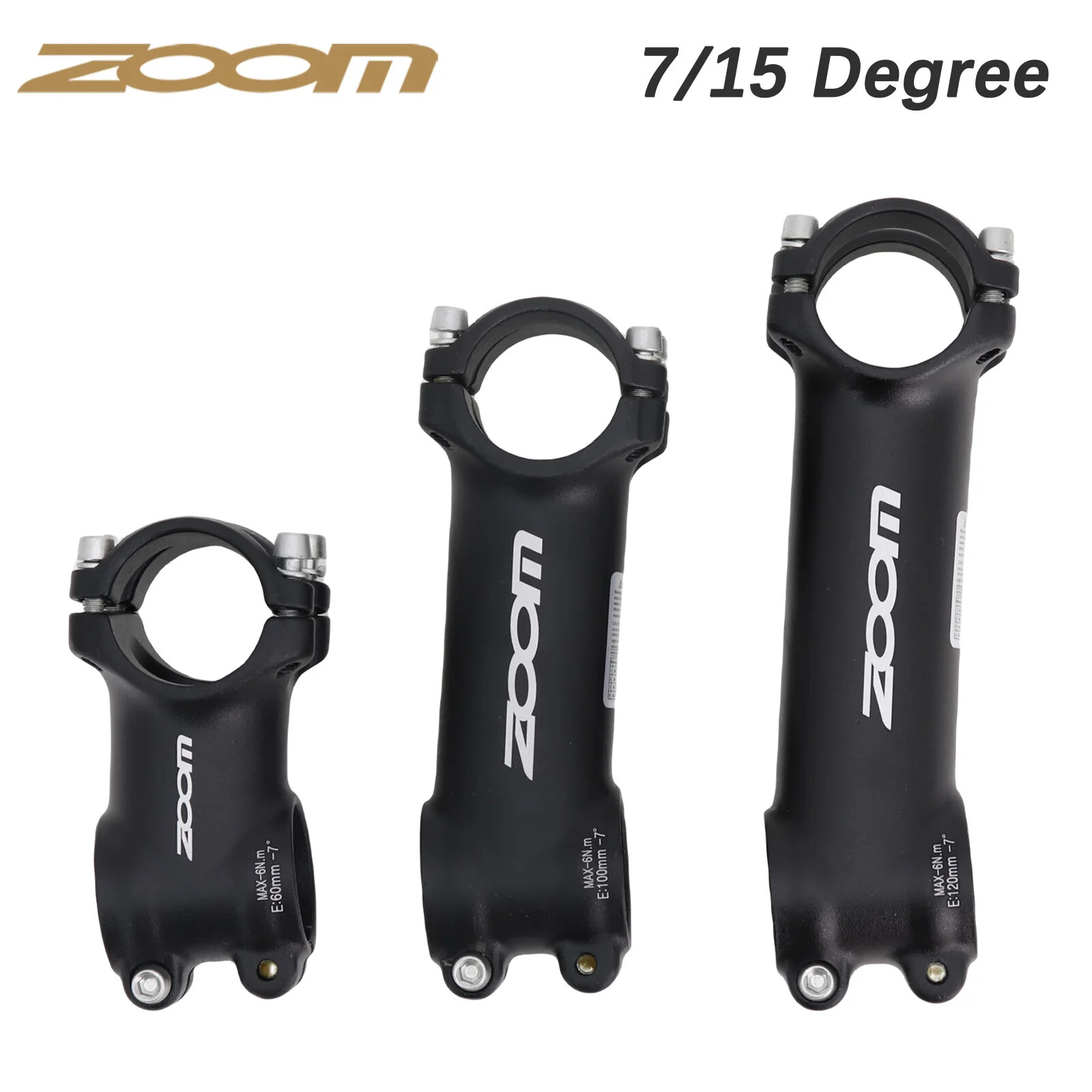 Zoom bike Stem Ultralight Aluminum MTB Bike +-7/ +-15 Degrees 28.6 31.8 60-120mm