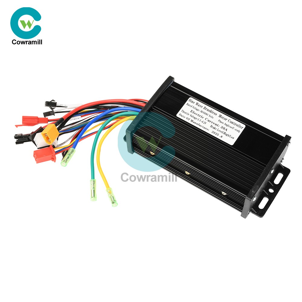 36V 48V 64V 30A Sine Wave Brushless Motor Controller 750W-1500W Drive S866 Gauge