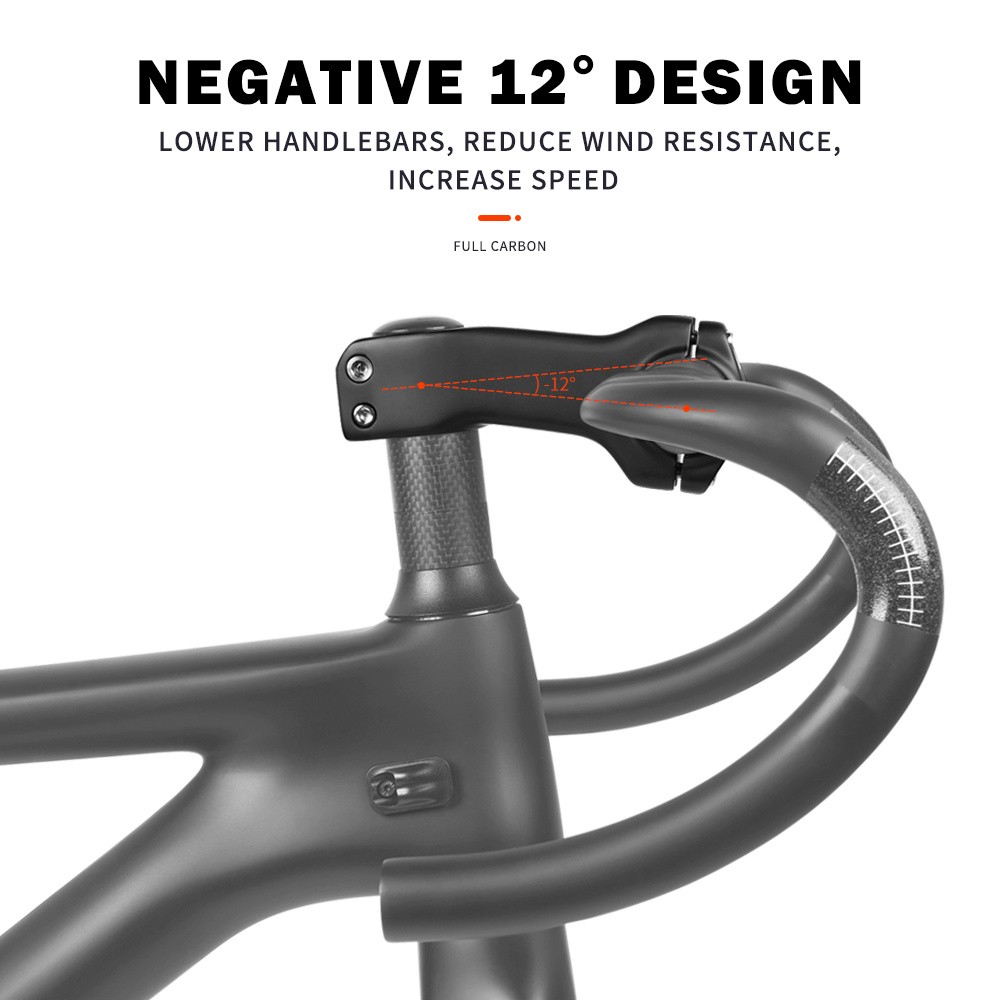 TOSEEK Carbon Fiber Stem -12° Bicycle Road/MTB Handlebar Stem Table Bike Parts