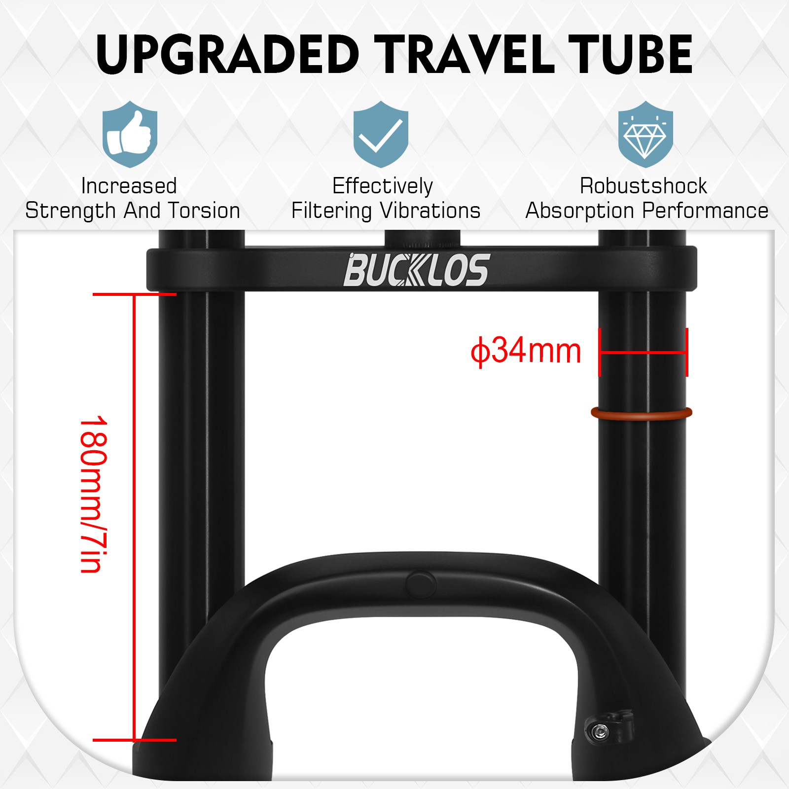 26″x4.0″ Electric/Fat/Mountain Bikes Fork Dual Crown Air Spring Suspension Forks