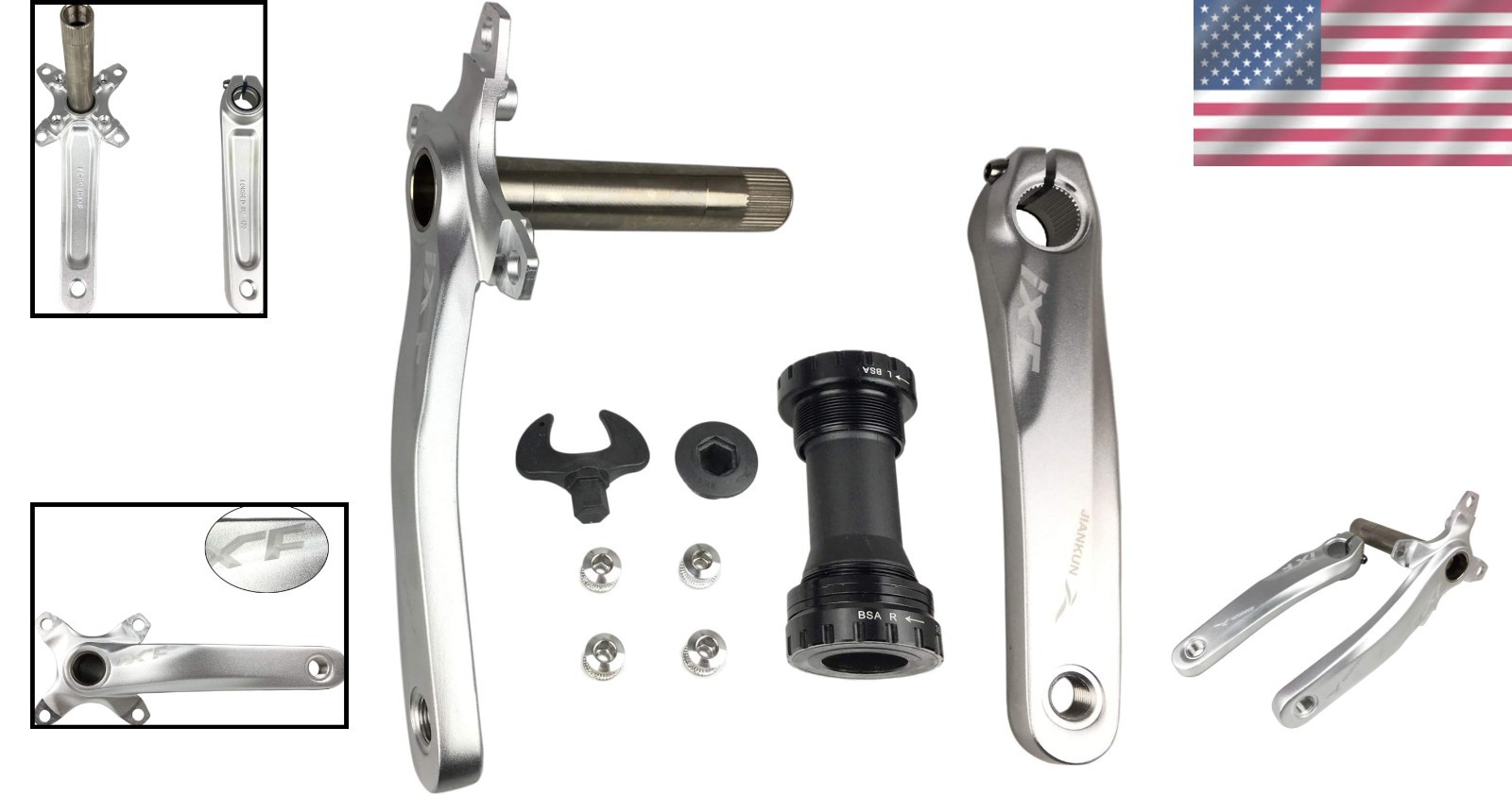104 BCD Mountain Bike Crankset with Bottom Bracket – Unisex