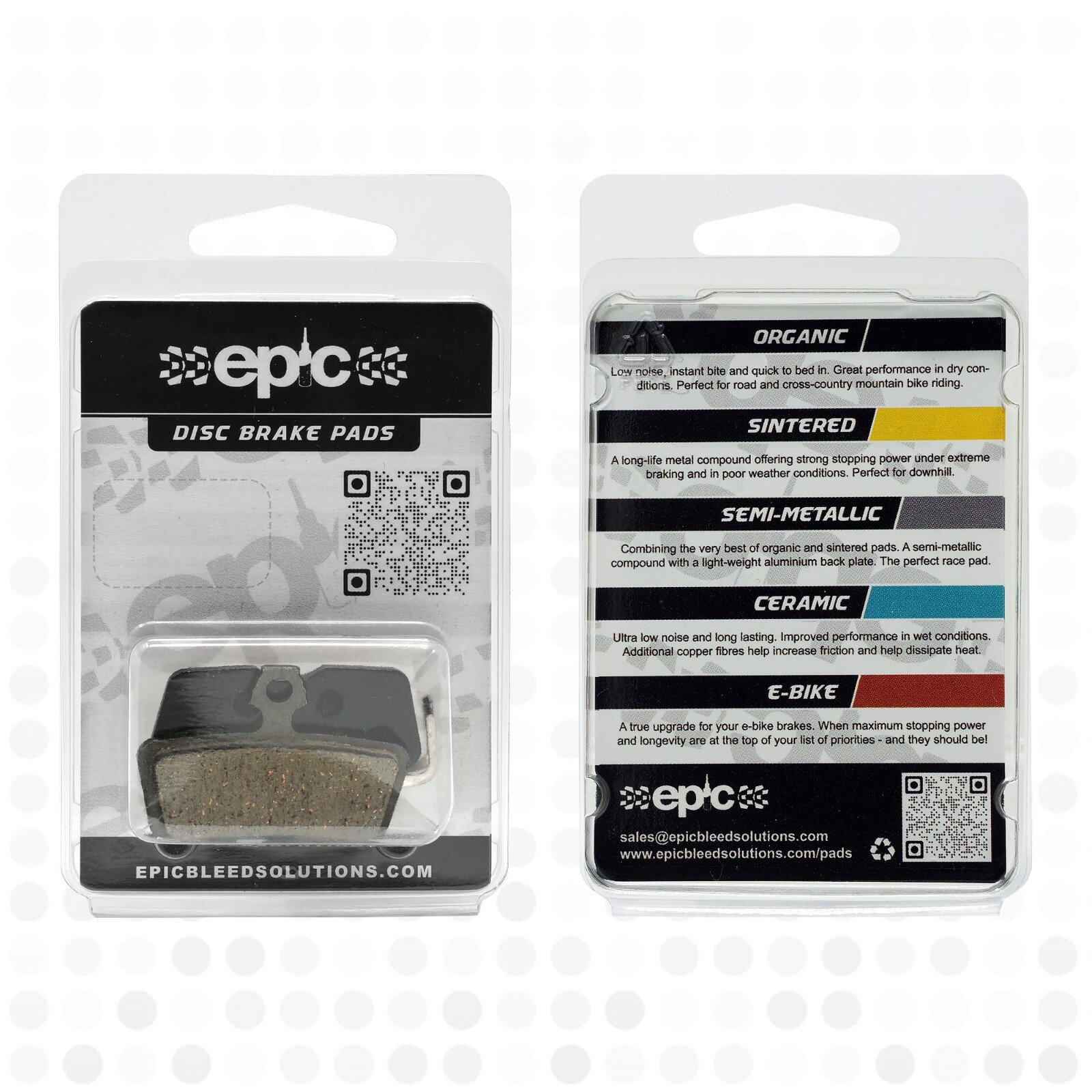 epic SRAM DB8, Motive, Code, Code Stealth, G2 RE & Guide RE Brake Pads – E-Bike