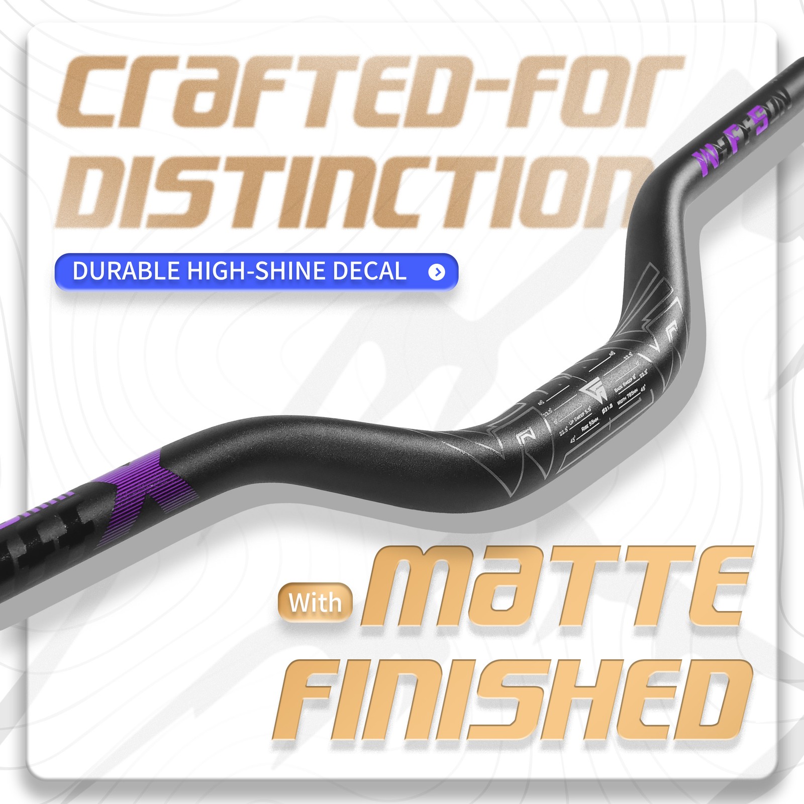 WFS CliffX 31.8 x 785mm Handlebar 55mm Rise, Black x Purple