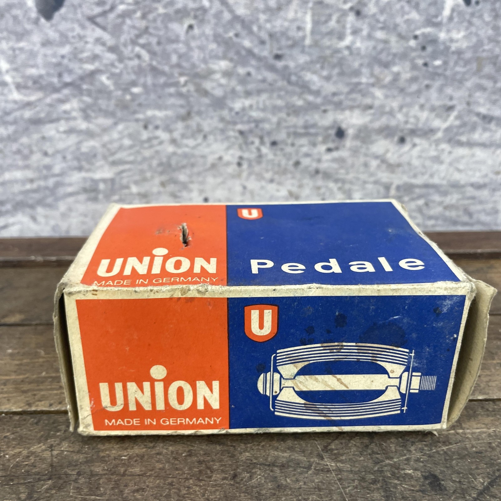 Vintage Union 275 Bike Pedals NOS 1/2 Black Rubber Pair Germany Cruiser