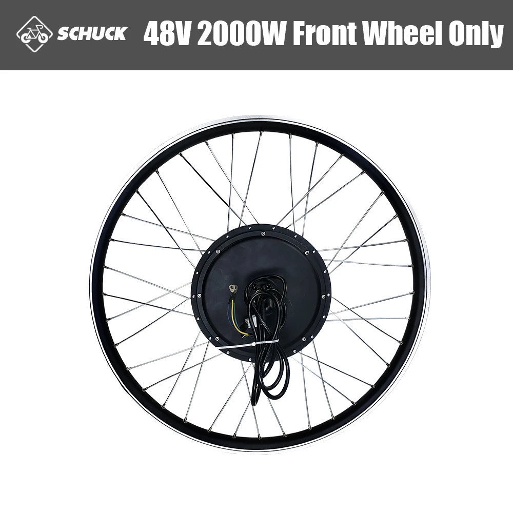 48V 2000W Mountain E-bike Front Drive Brushless Gearless Motor 20-29 Inch 700C