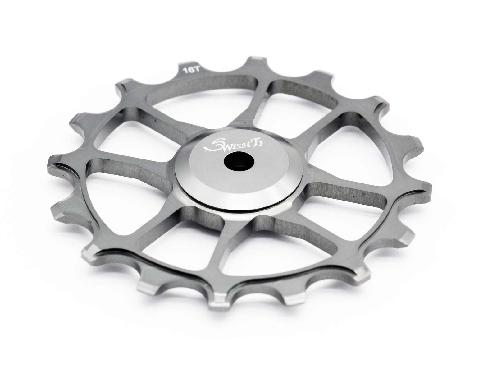 Swishti Narrow-Wide Bike Oversized Fully-CNC Derailleur Pulley 16T Gray
