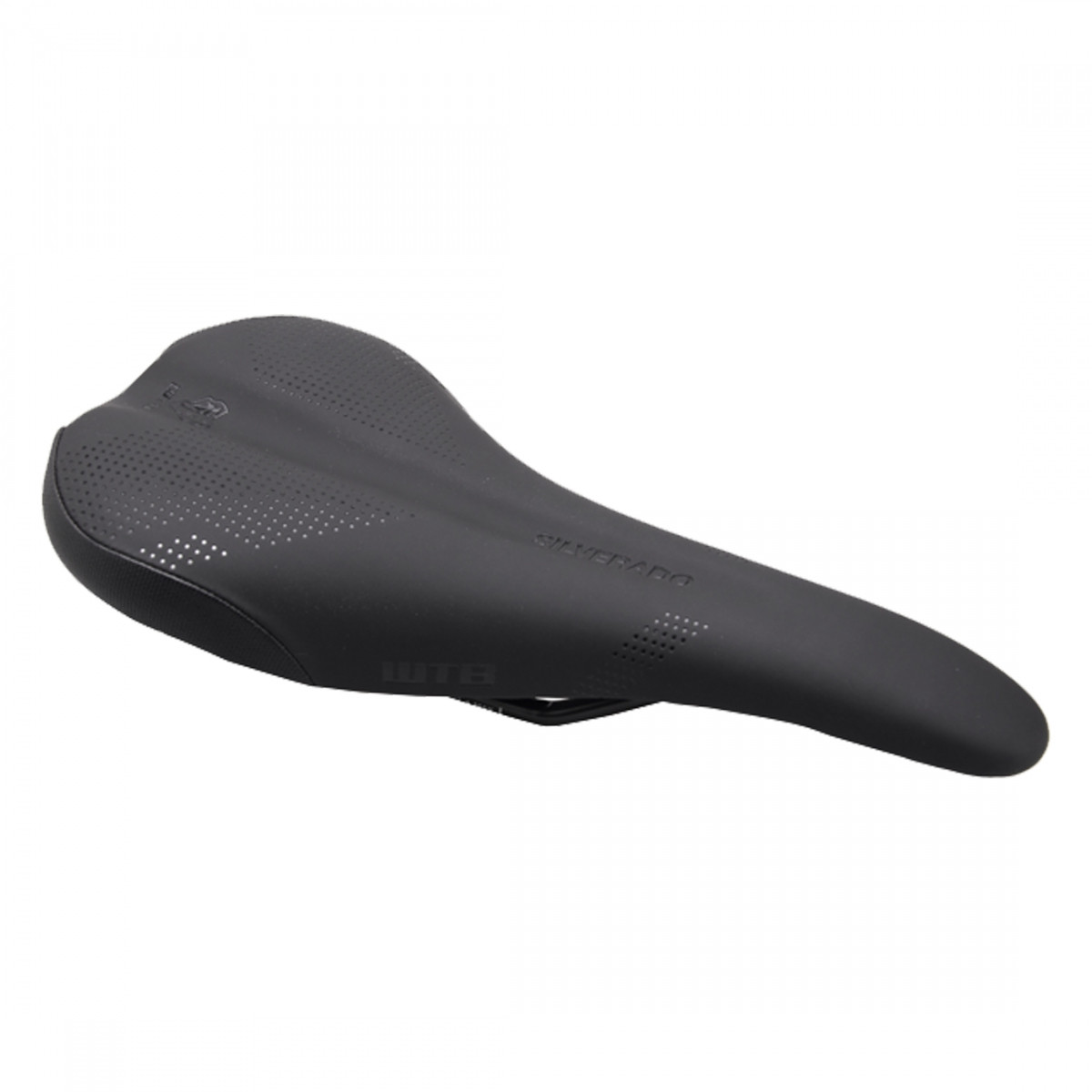 WTB Silverado Saddle – Black 280mm Width Steel Rails Microfiber Cover