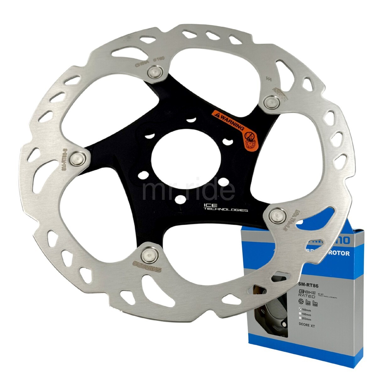 SHIMANO SM-RT86 XT IceTech Mountain Bike Disc Brake Rotor 160mm 6-Bolt RT86S