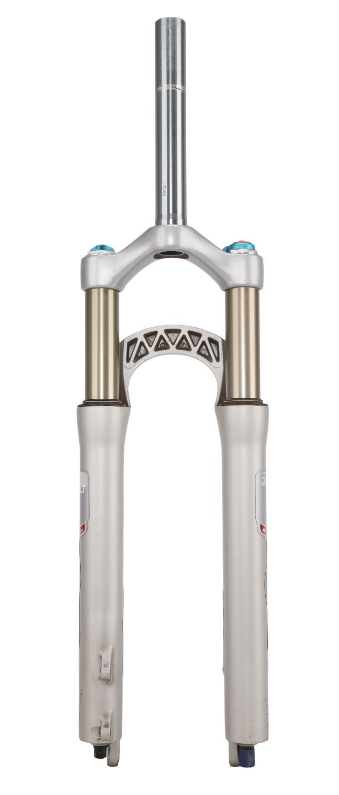Fox Factory F100 RLT Disc Mountain Bike Fork 26″ 100mm w/ Lockout 32 SILVER QR
