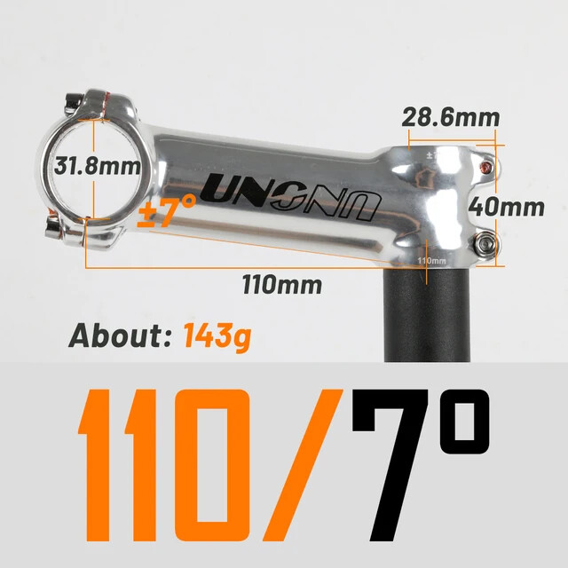 Ultra Light Bicycle Stem 7 / 17 / 35 Degree 60-130mm MTB Road Bike Handle Riser
