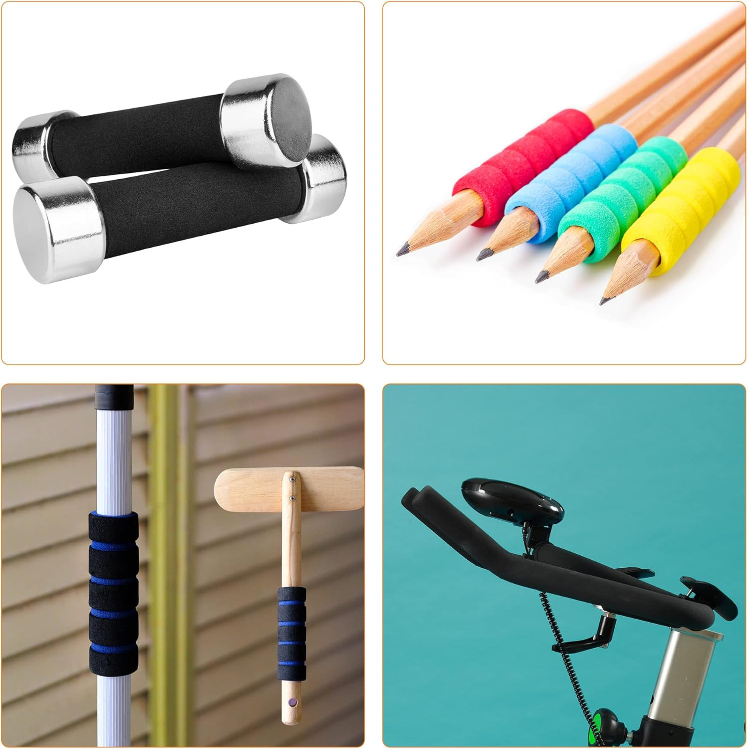 Foam Grip Tubing Handle Grips 7/8″(22mm) ID 3/16″(5mm) Wall Thick 20″ Black Non-
