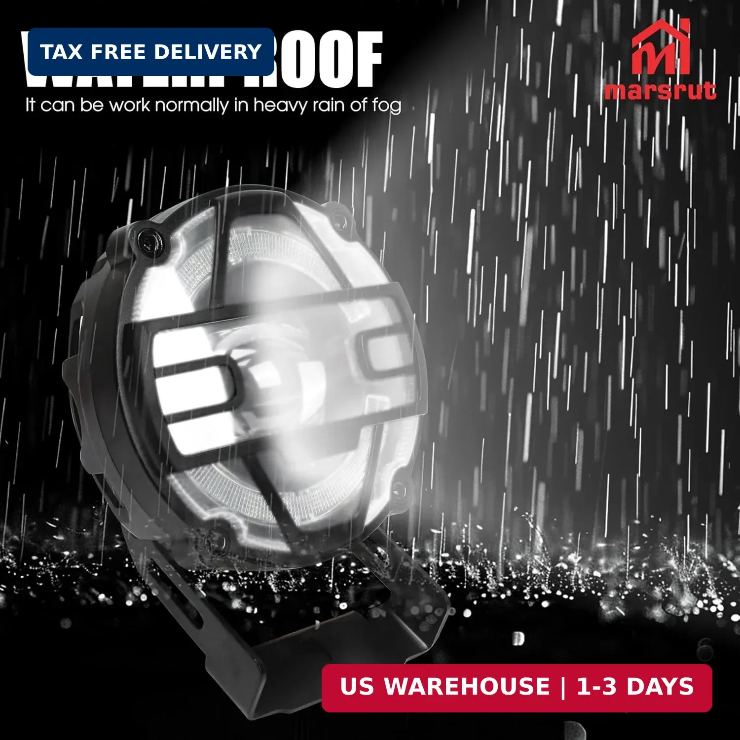 Marsrut EBike Headlight, E Bike Front Light for 3 Pin Electric Bike Bicycle, Wat