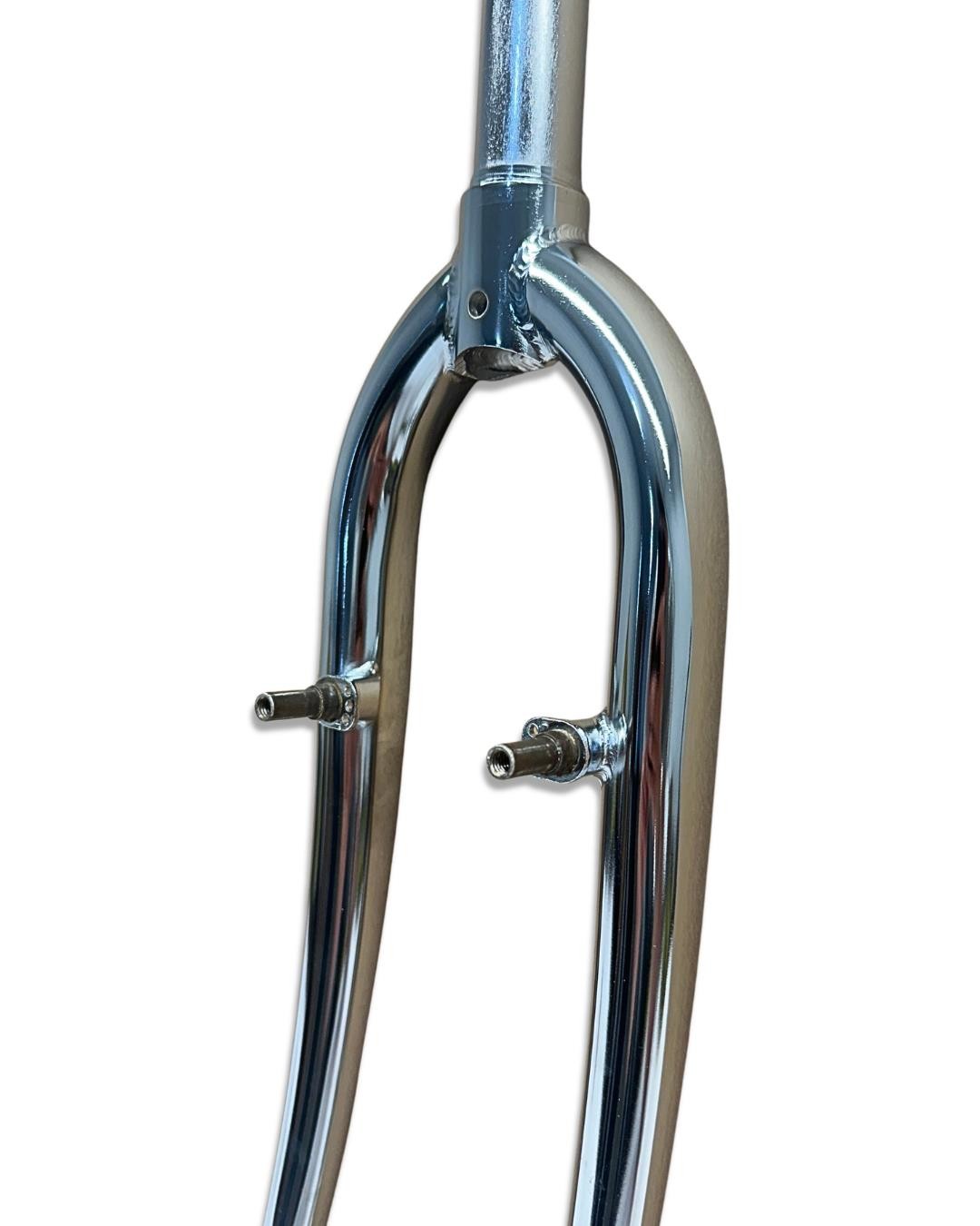 UltraCycle Retro Cruiser 26” Chrome Steel Fork 1-1/8” Threaded V-Brake 100mm QR