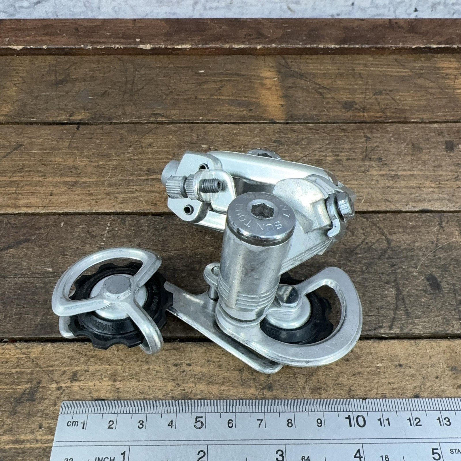 Vintage SunTour Fuji VX Rear Derailleur Long Cage Hanger Silver Japan Road Bike