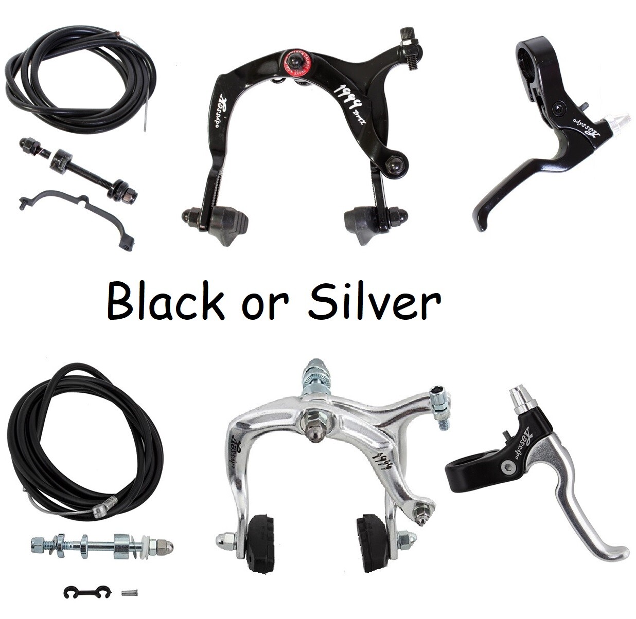Odyssey Brake Set 1999 BMX Black or Chrome 74-95 Reach Front/Rear