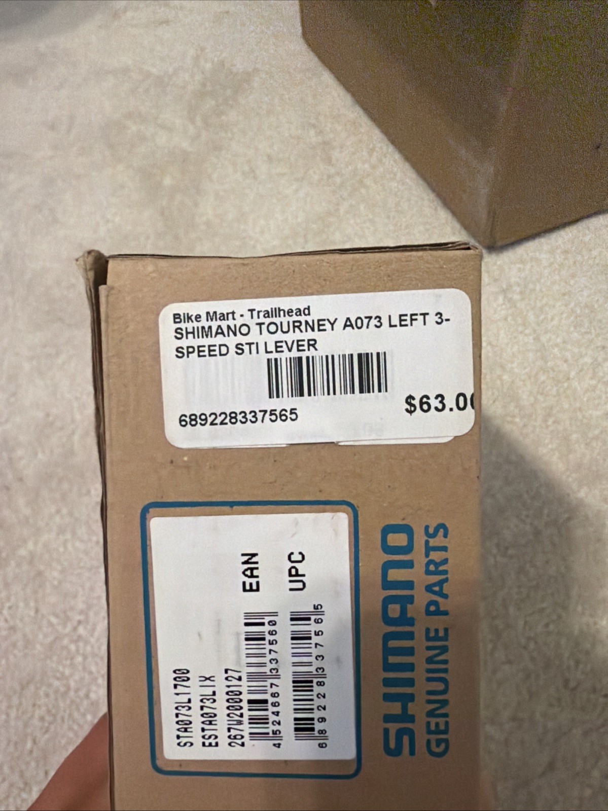 Shimano tourney A073 Left 3-speed STI Lever shifter brake