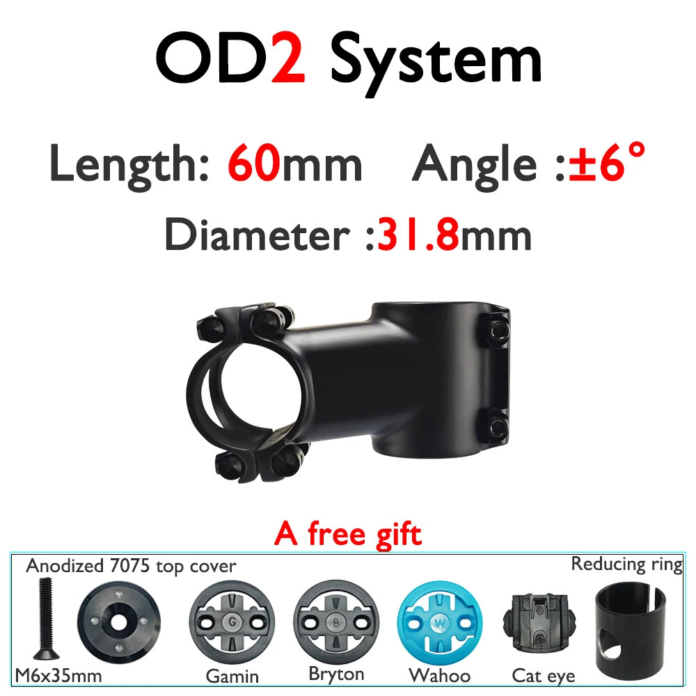 Road / Mountain Bike Carbon Stem 6° 12° 17° 60-120mm Fork Clamp Diameter 31.8mm