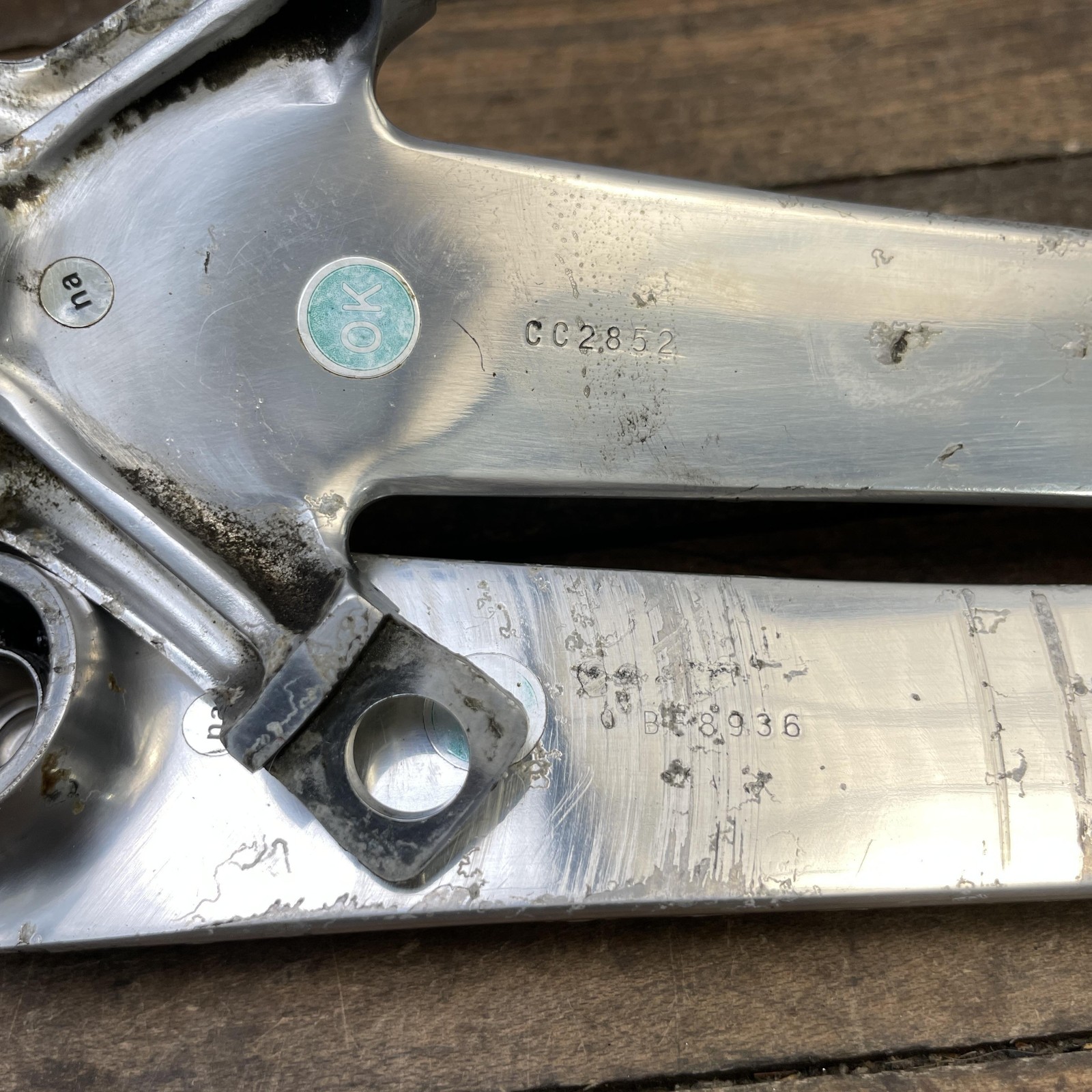 Vintage Shimano Dura-Ace FC-7700 Crankset Arms 172.5mm 130 BCD Road Bike Silver