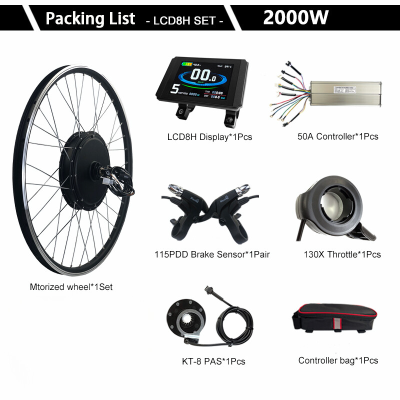 48/52V 2000W Mountain Electric Bicycle Front Rear Wheel Hub Motor 20-29inch 700C