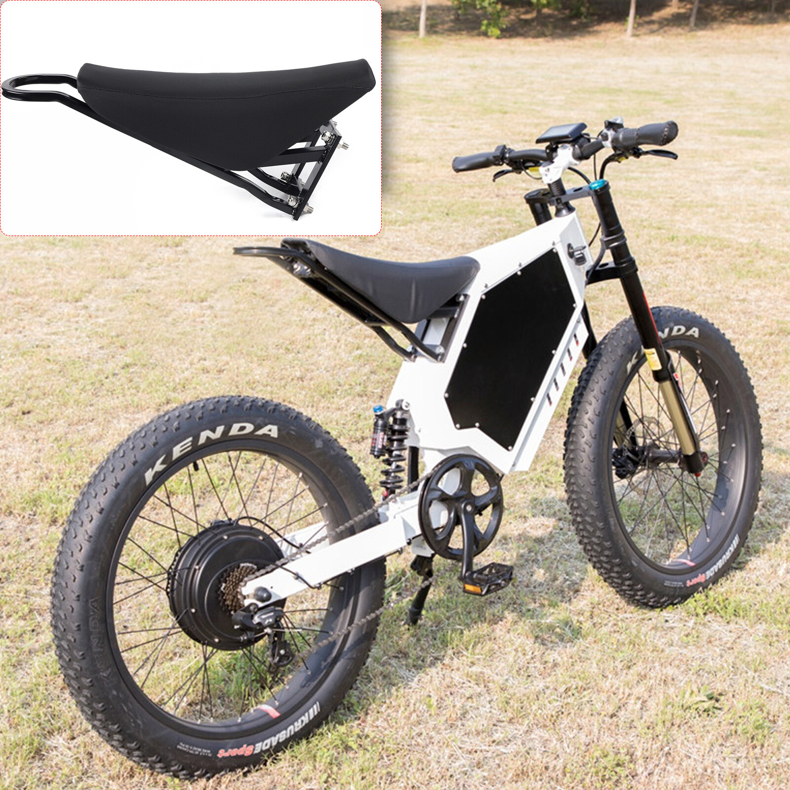 Motorcycle Saddle PU Black Seat Fit For Stealth Bomber Electric Mountain Bike