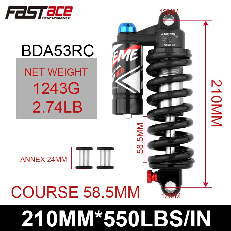 MTB Bike Downhill DH Rear Shock 190mm 200m 220mm 240mm 550 Lbs New Model Type