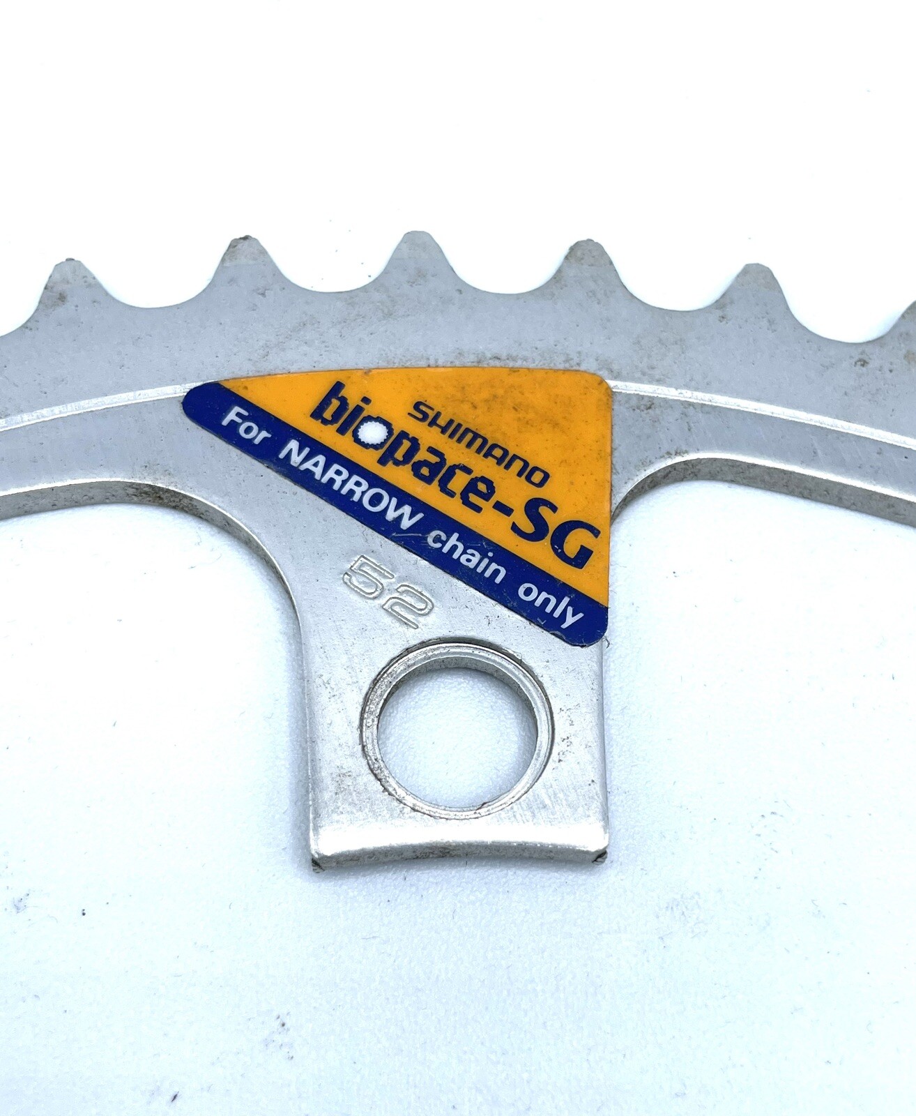 Shimano Biopace oval chainring 5-Bolt 52-tooth aluminum vintage NOS Japan