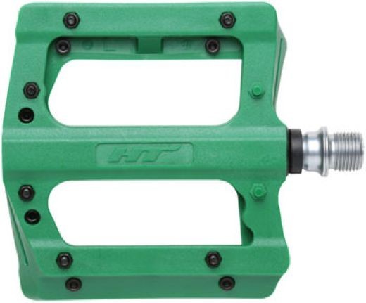 HT Components PA12A Platform Pedals 9/16″ Composite Green NEW