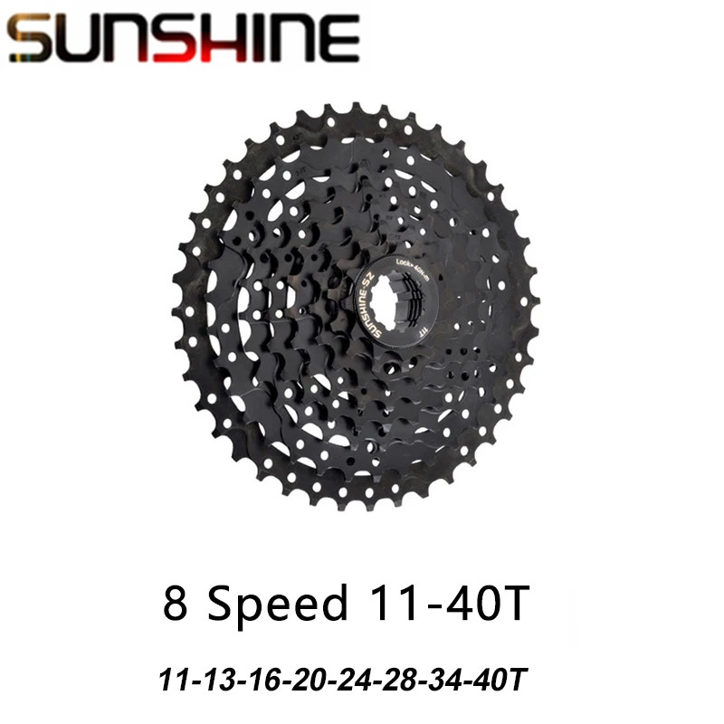 SUNSHINE Black Cassette 8S 9S 10S 11S 12S MTB Bike Road Bicycle Freewheel 11V 12