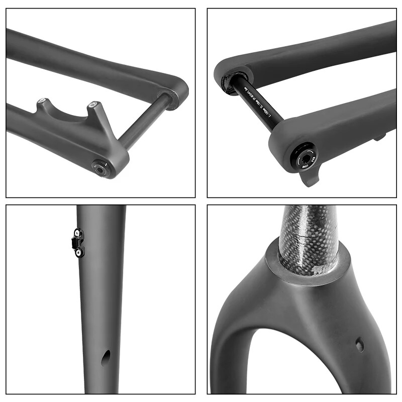 27.5» Carbon MTB Bicycle Fork Thru Axle Outside Cable Line 110x15mm 100x15mm