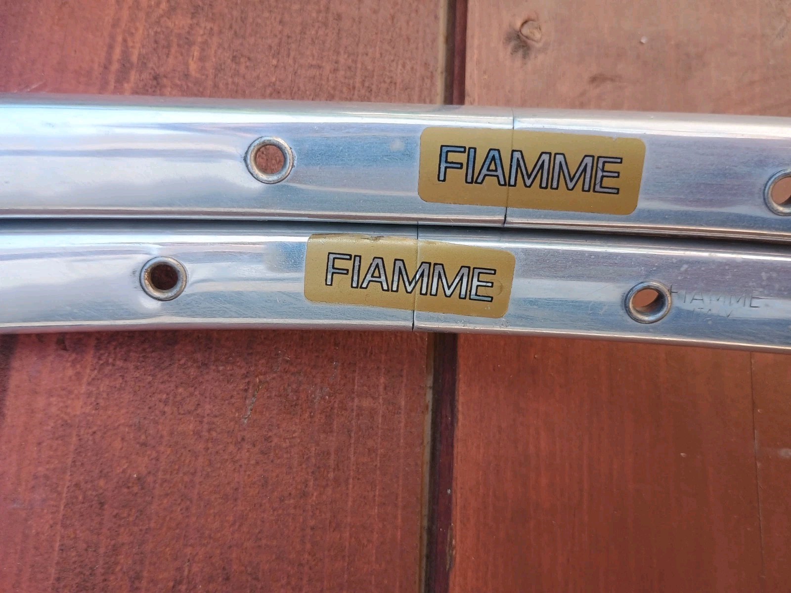 Vintage Nos Fiamme Yellow Label Silver Pair Rims 28h New X Tubulars Rims New