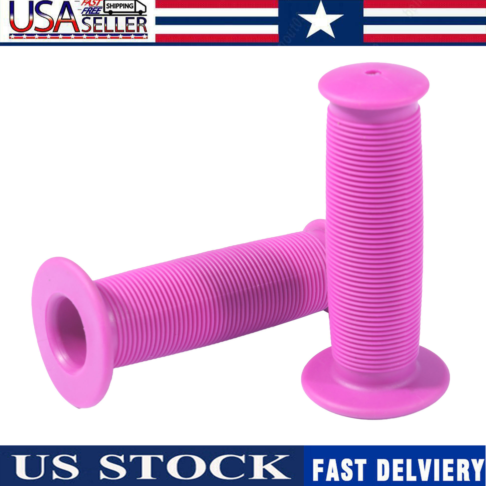 New Motorcycle Scooter Bicycle Soft Rubber Handlebar Hand Grip Cover Pink