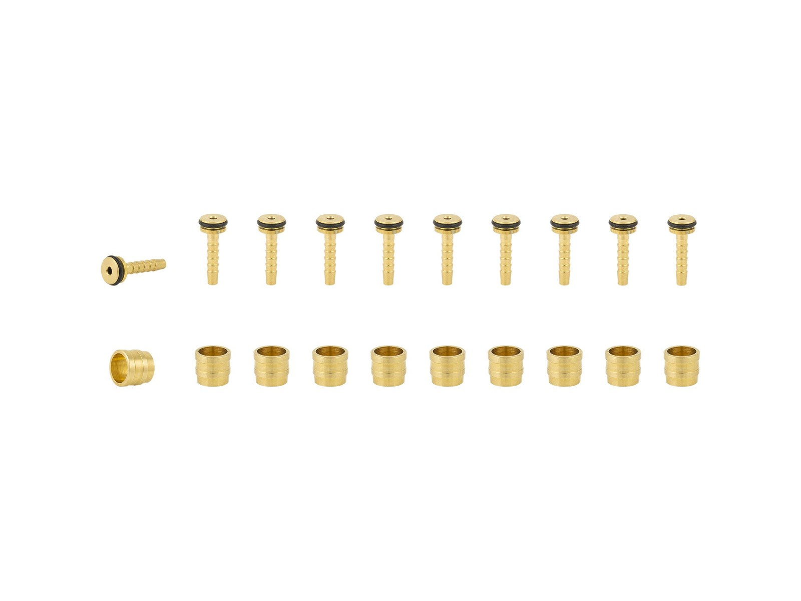 Tektro Olive & Barb Set Dorado/Auriga/Draco 10-Pack Chrome